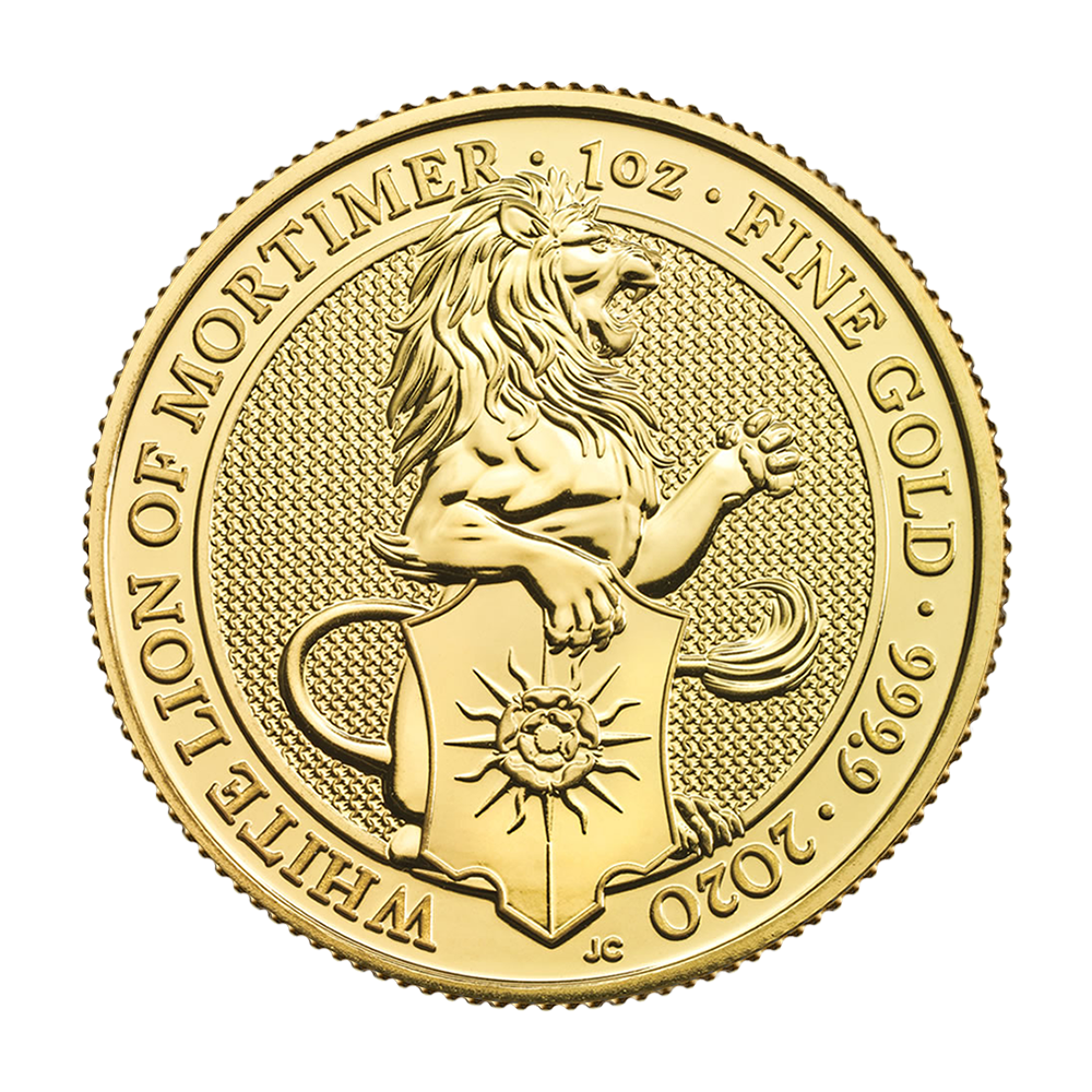 Złota moneta Bestie Królowej: White Lion of Mortimer 1 uncja - wysyłka 24 h!