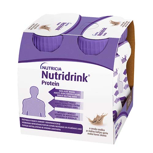 Nutridrink protein - o smaku mokka, płyn, 4 x 125 ml