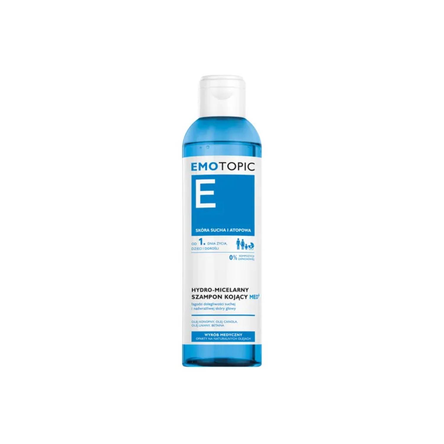 Emotopic e med+ - kojący szampon hydro-micelarny, 250 ml