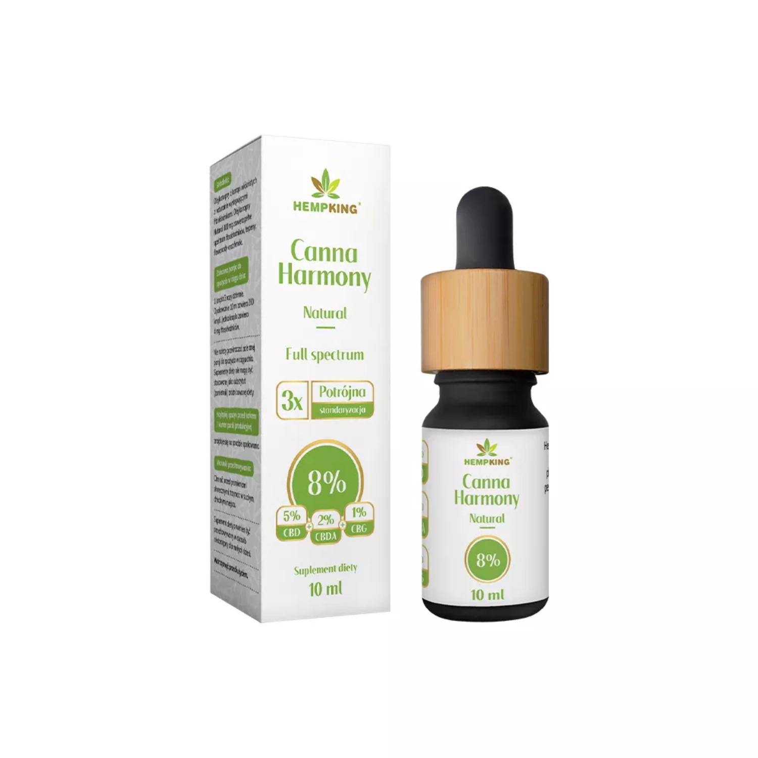 Hempking olej konopny cbd 8%, 10 ml (data ważności: 29.04.2026)