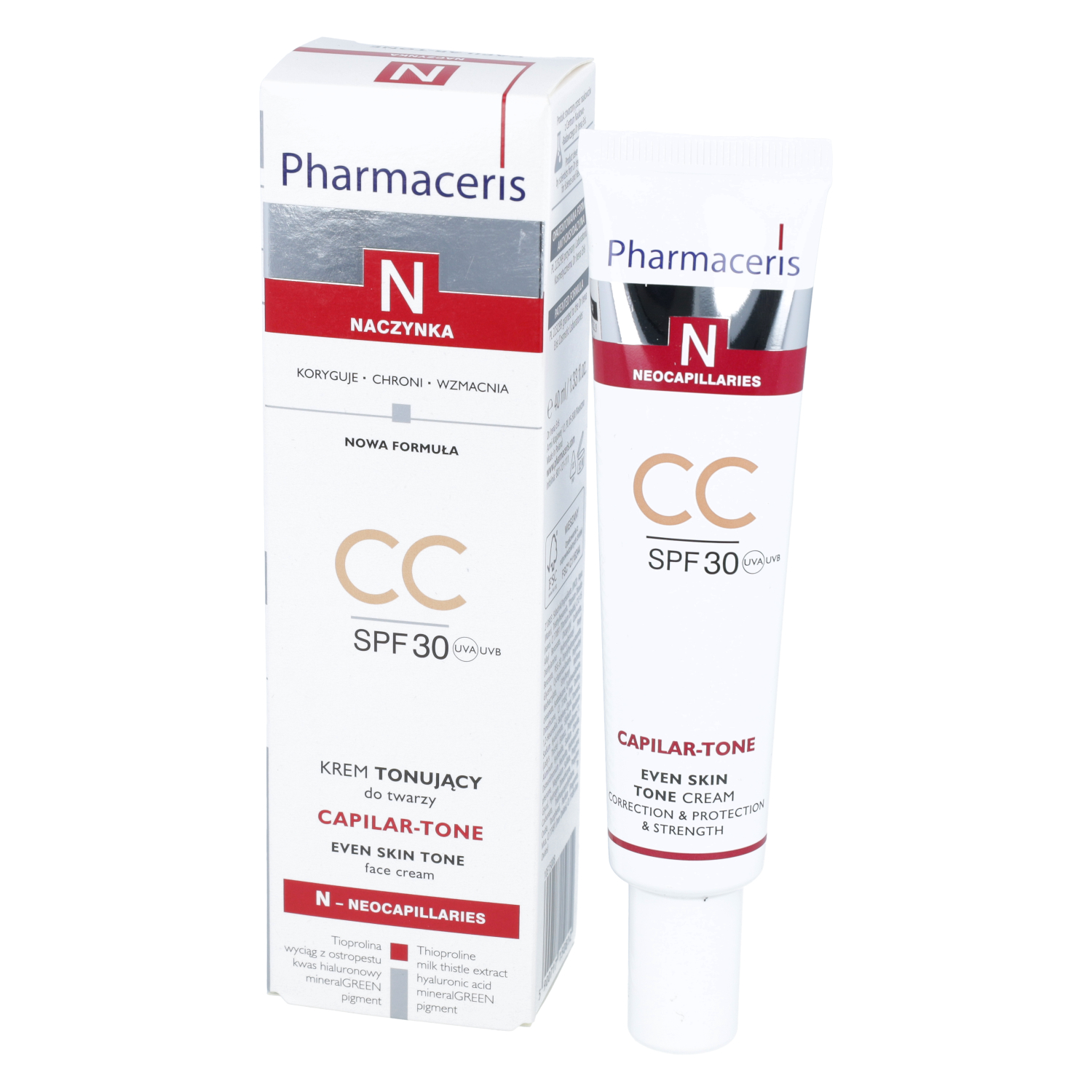 Pharmaceris n capilar-tone - krem tonujący dla skóry naczynkowej i nadreaktywnej, spf 30, 40 ml