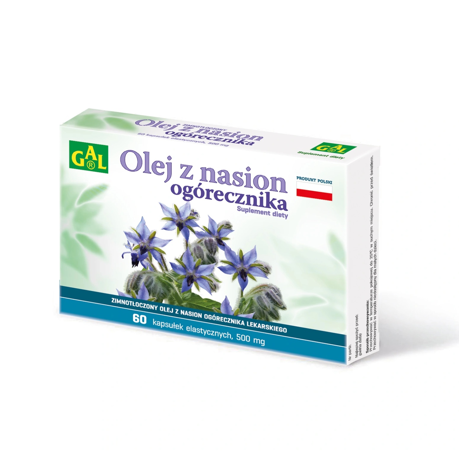 Gal zimnotłoczony olej z nasion ogórecznika lekarskiego, 60 kapsułek