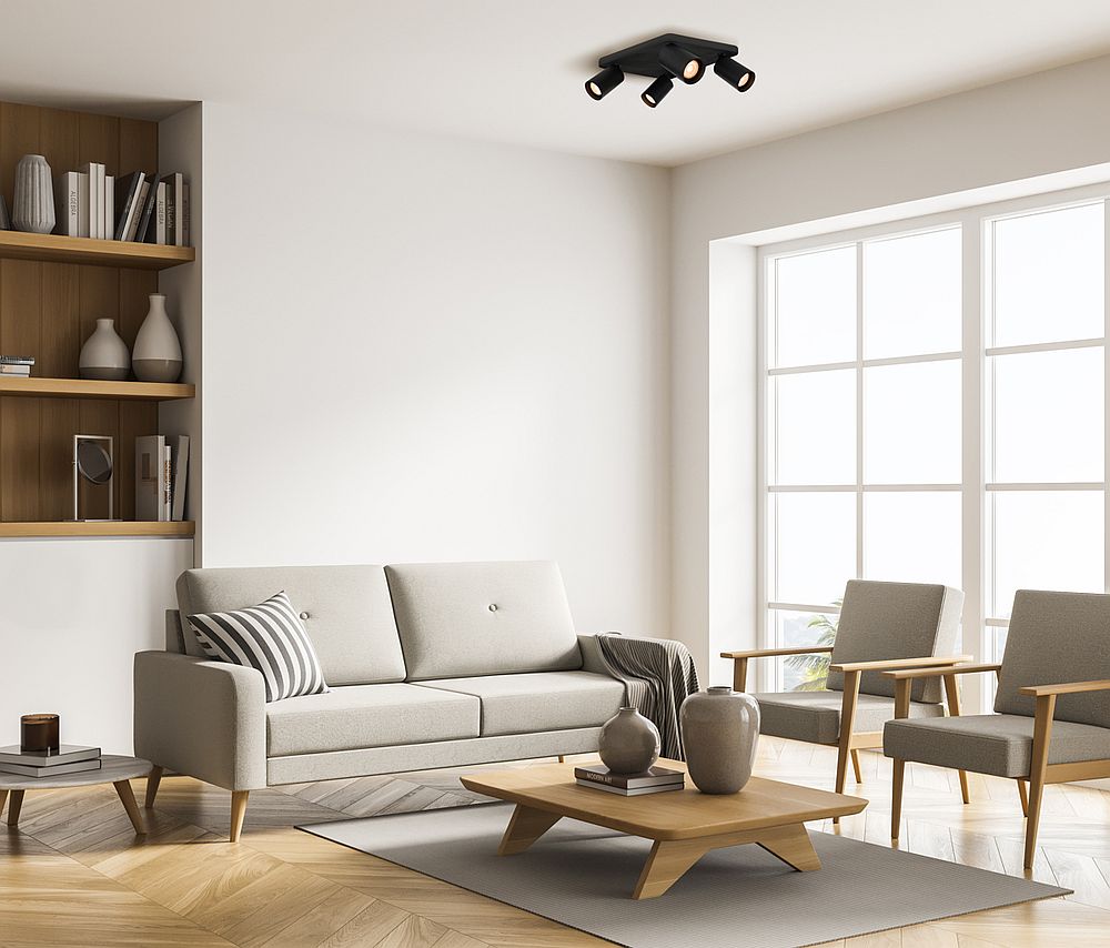 Italux Nesto lampa podsufitowa 4x10 W czarna SPL-23436-4S-BK