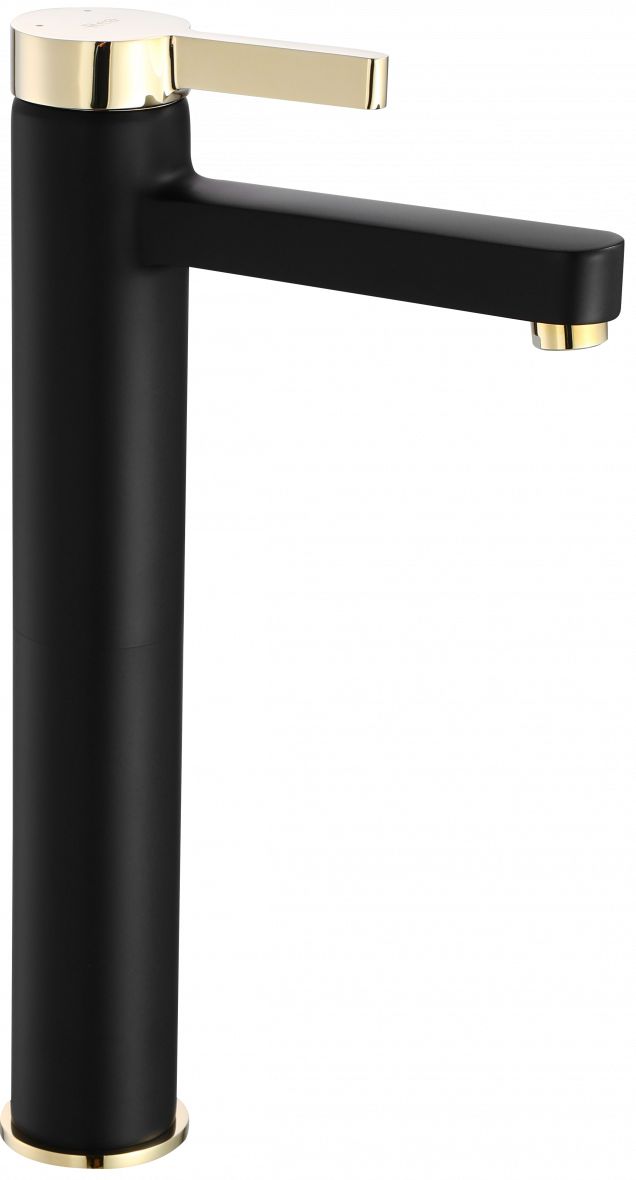 Rea Polo bateria umywalkowa stojąca wysoka czarny/złoty REA-B9978