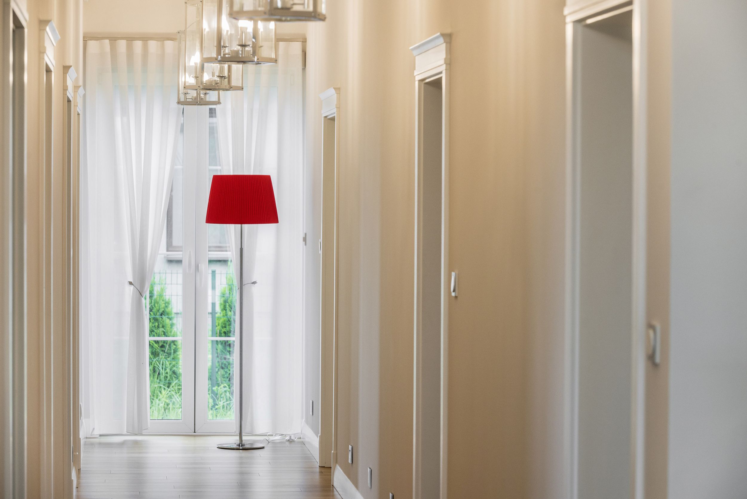 Argon Asti lampa stojąca 1x15W czerwony/chrom 3848