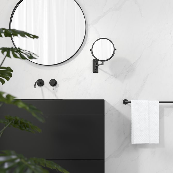 Geesa Nemox Black wieszak na ręcznik 60 cm czarny 916507-06-60