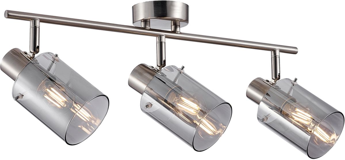 Italux Carimi lampa podsufitowa 3x40 W przydymiona-srebrna SPL-5581-3-SC-SG