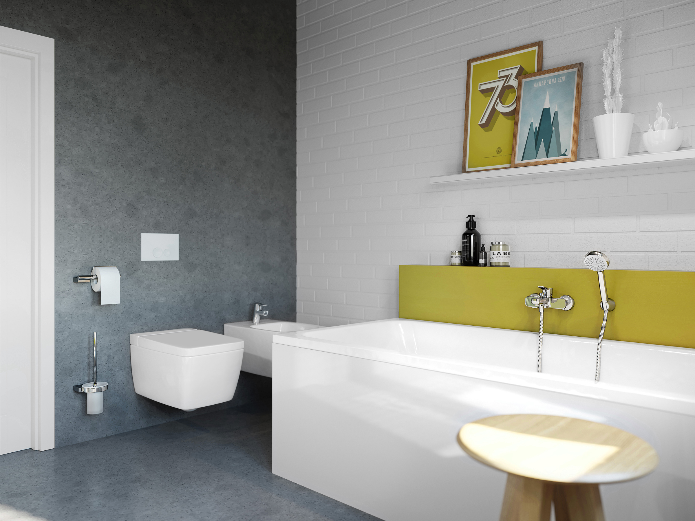 Kludi Pure&Easy bateria wannowo-prysznicowa ścienna chrom 376810565