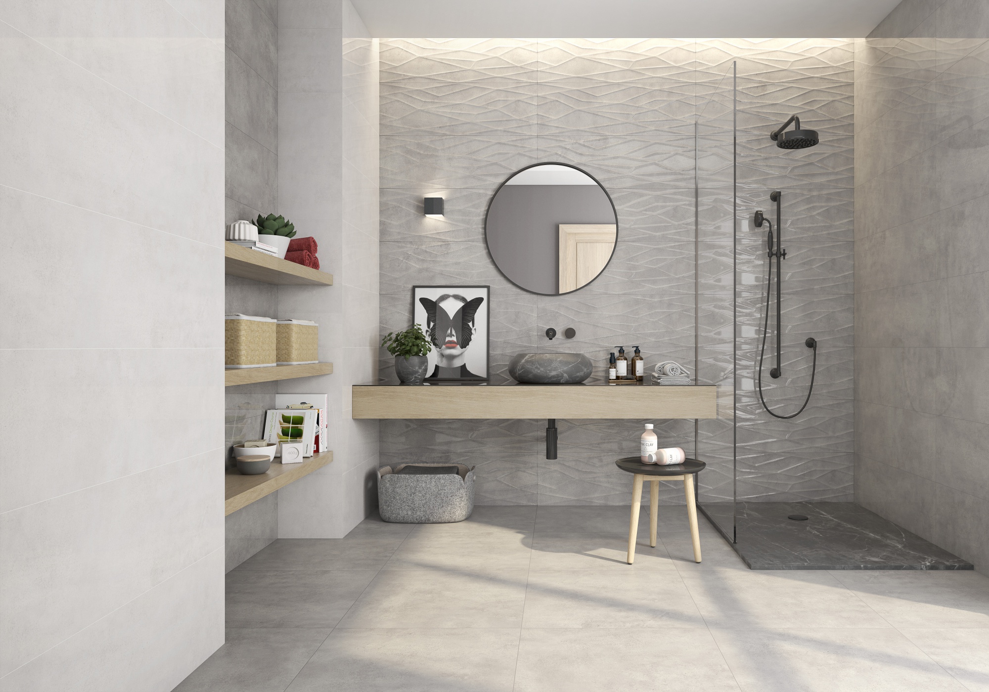 Halcon Kalos płytka ścienna 90x60 cm szara