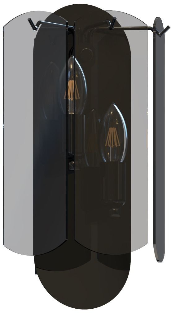 Zuma Line Nira kinkiet 2x40 W czarny-przydymiony MB3523-2-EBCN