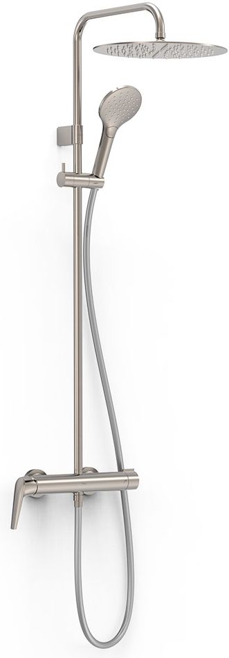 Tres Fuji zestaw prysznicowy ścienny z deszczownica stalowy 28119101AC