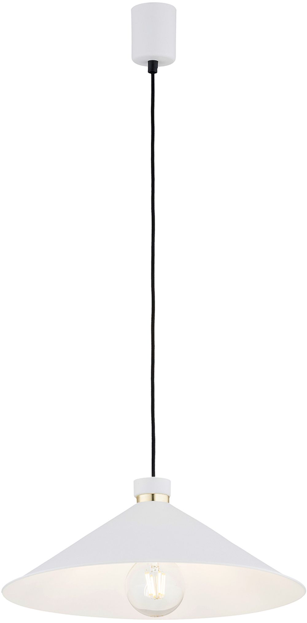 Argon Nashville lampa wisząca 1x15W biały/mosiądz 4693