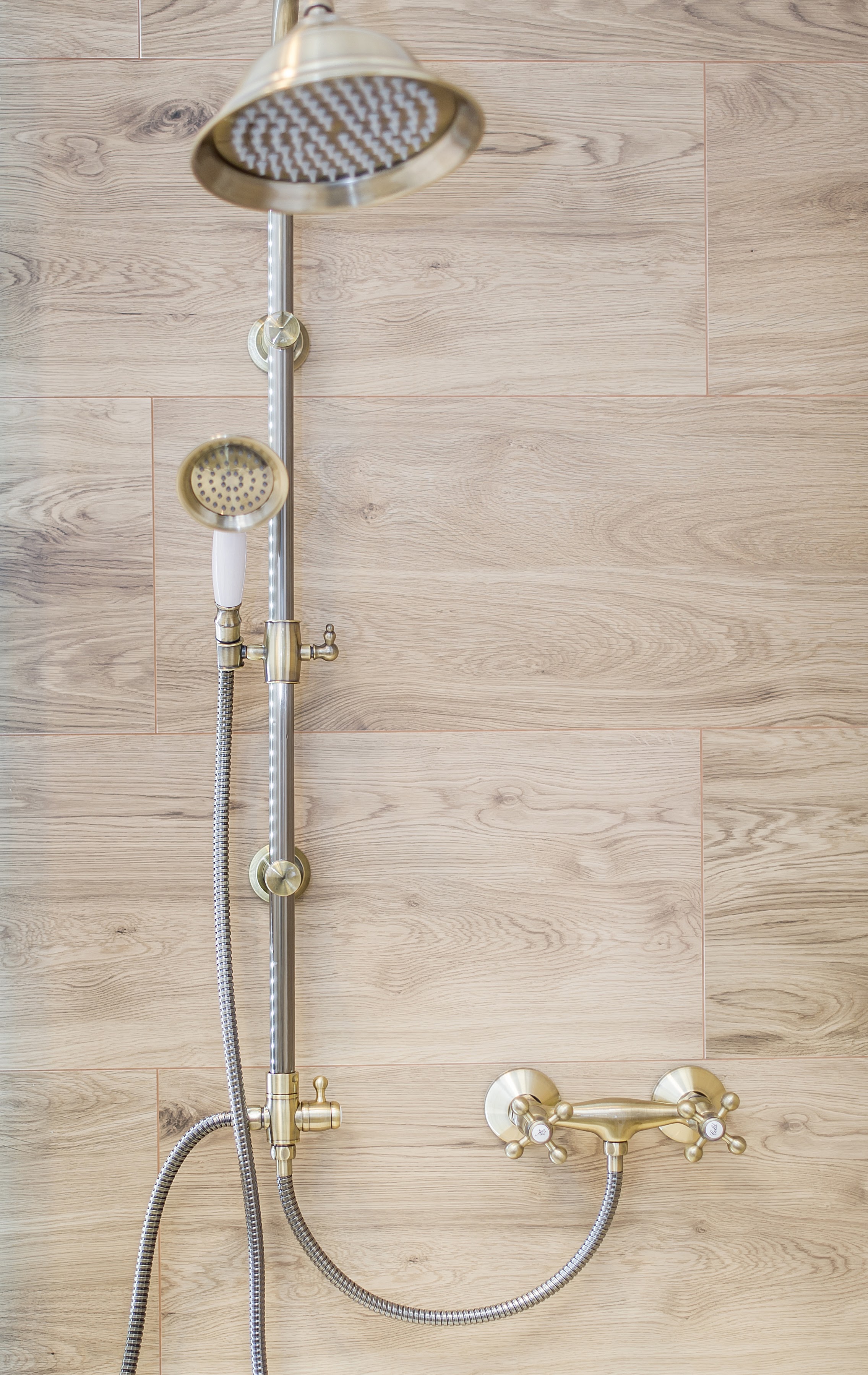 Kuchinox Stilo bateria prysznicowa ścienna mosiądz antyczny BKI541D - Wysyłka w 24h