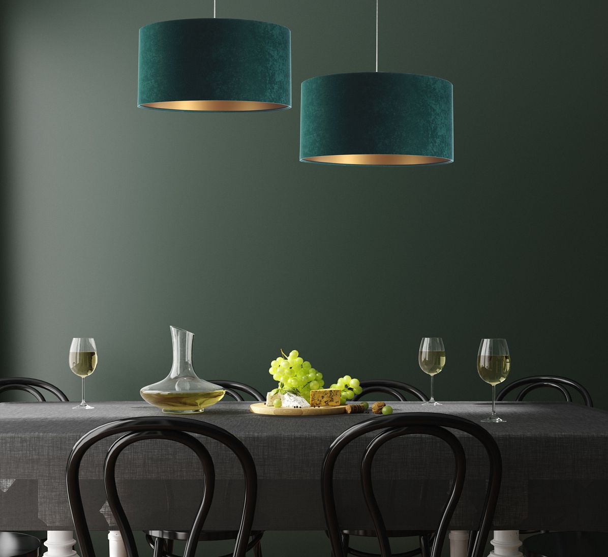 BPS Koncept Standard HomeLight lampa wisząca 1x60 W zielona-złota 010-082-40