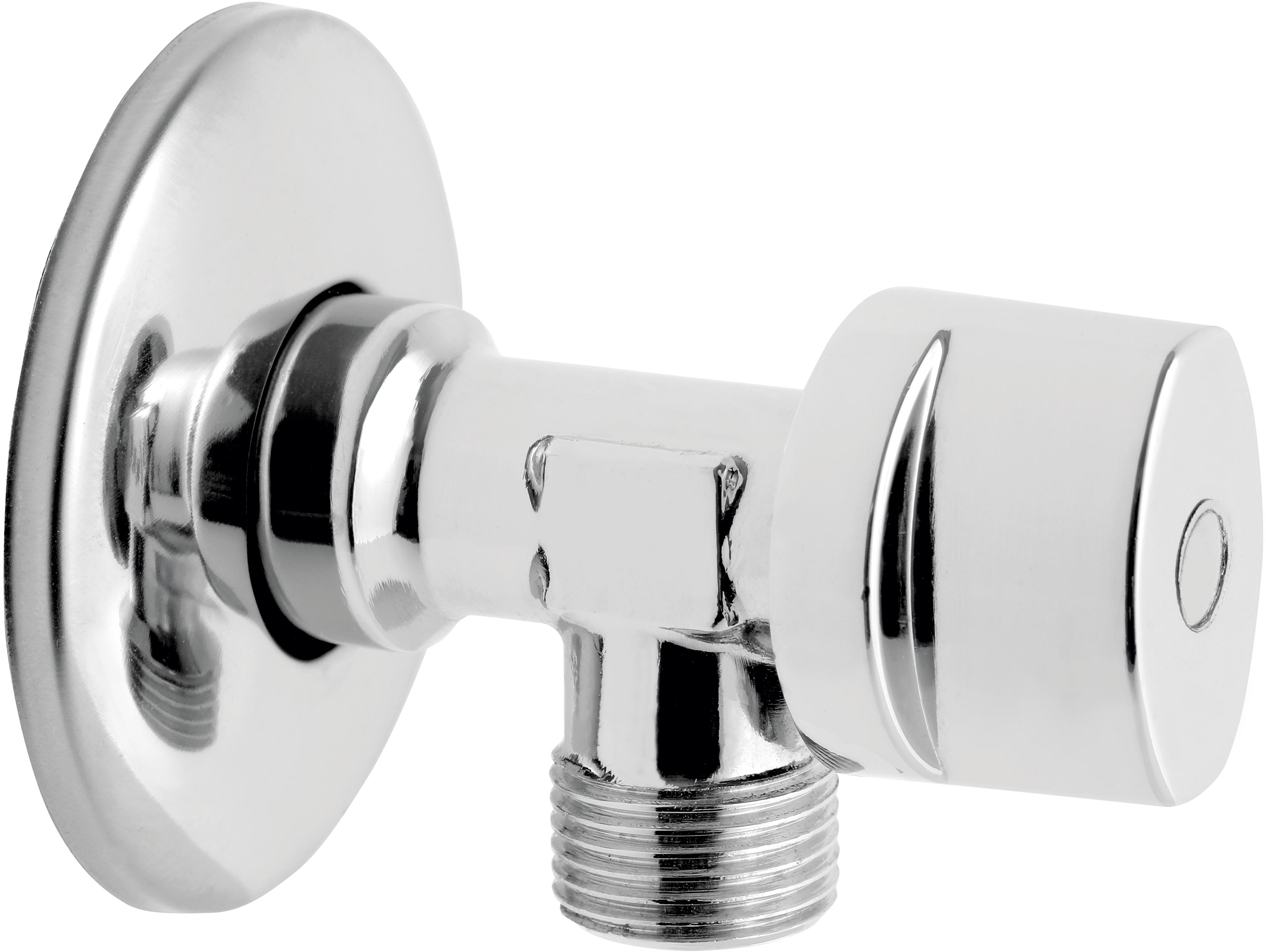 Ferro zawór kulowy z rozetą i metalowym pokrętłem chrom Z1212K