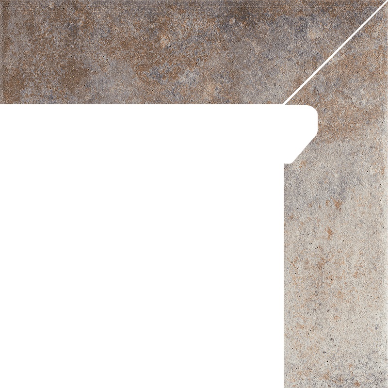 Paradyż Viano cokół podłogowy 8,1x30 cm STR prawy dwuelementowy grys szary mat