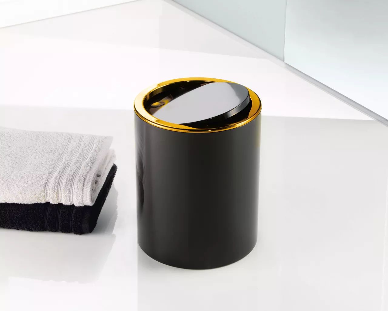 Kleine Wolke Golden Clap kosz na śmieci 5 l czarny 8418926858 - Wysyłka w 24h