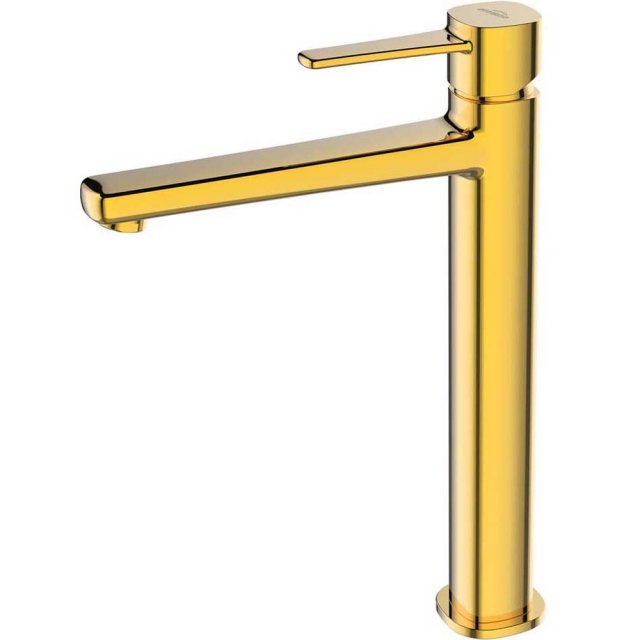 INVENA Bateria umywalkowa stojąca GLAMOUR wysoka złota BU-02-W09-V