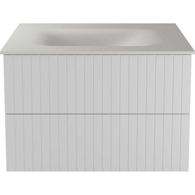 BESCO Szafka z umywalką AKYA LINEA 66 biała matowa + korek klik-klak