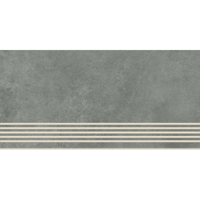 Gres szkliwiony stopnica GENFORD grey mat 29,8x59,8 gat. I