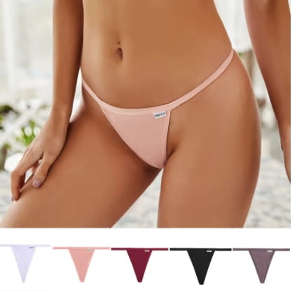 3 pak CIENIUTKIE stringi prążkowane 011