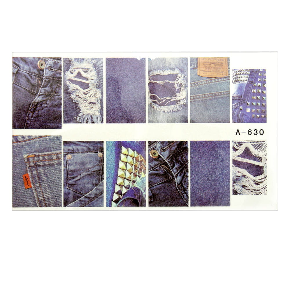 Naklejki wodne do paznokci arkusz 9 x 5,5 cm a Nr 630