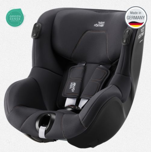 Britax Romer, Dualfix iSense - fotelik samochodowy bez bazy dla dzieci od 61 do 105 cm wzrostu, do 18 kg-Fossil Grey