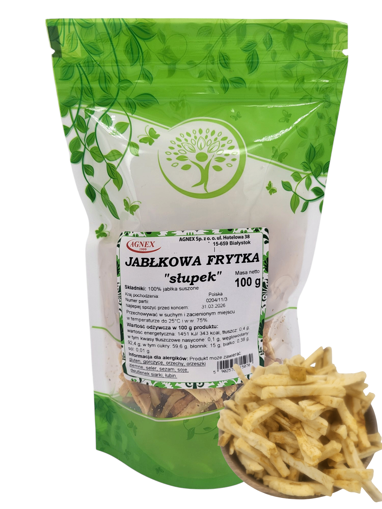 Jabłkowa Frytka "słupek"100g