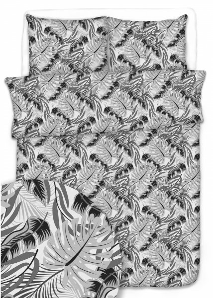 Poszewka 50x70 - KORA, 100% bawełna wz. Liście monstery