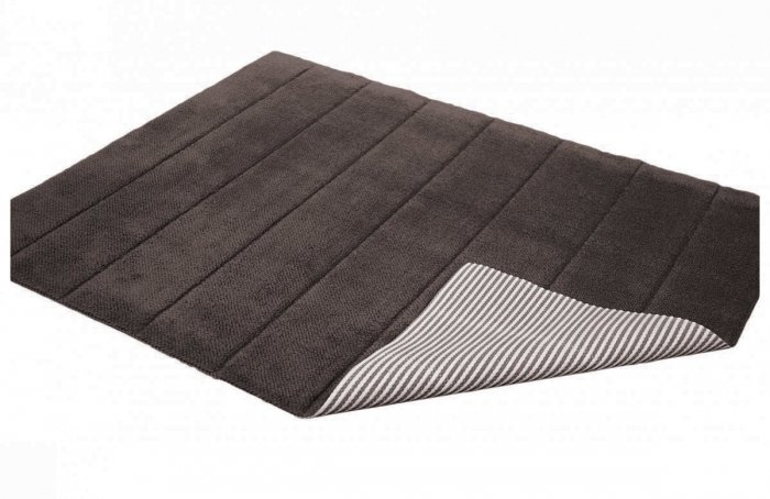 Dywanik łazienkowy prążki - antypoślizgowy 50x70 wz. P18 grafitowy