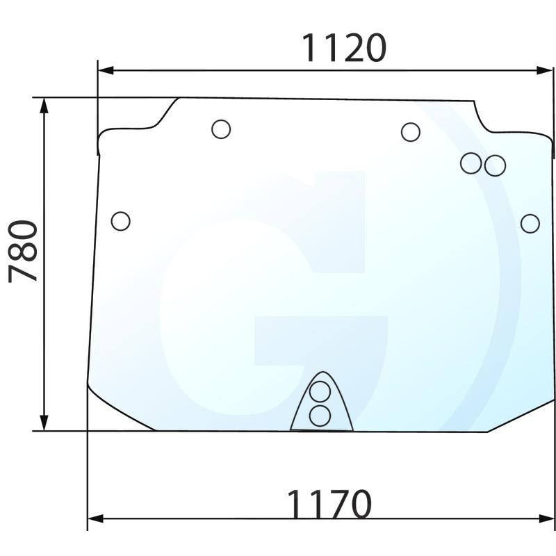 Szyba tylna CASE JX Quantum New Holland T4000 TN 44911502