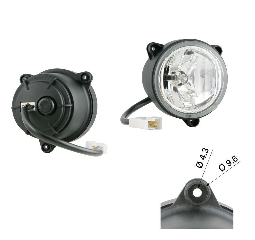 Halogenowa lampa robocza przewód i złączem AMP Faston z żarówką H3 24V LOR6.41567 Wesem