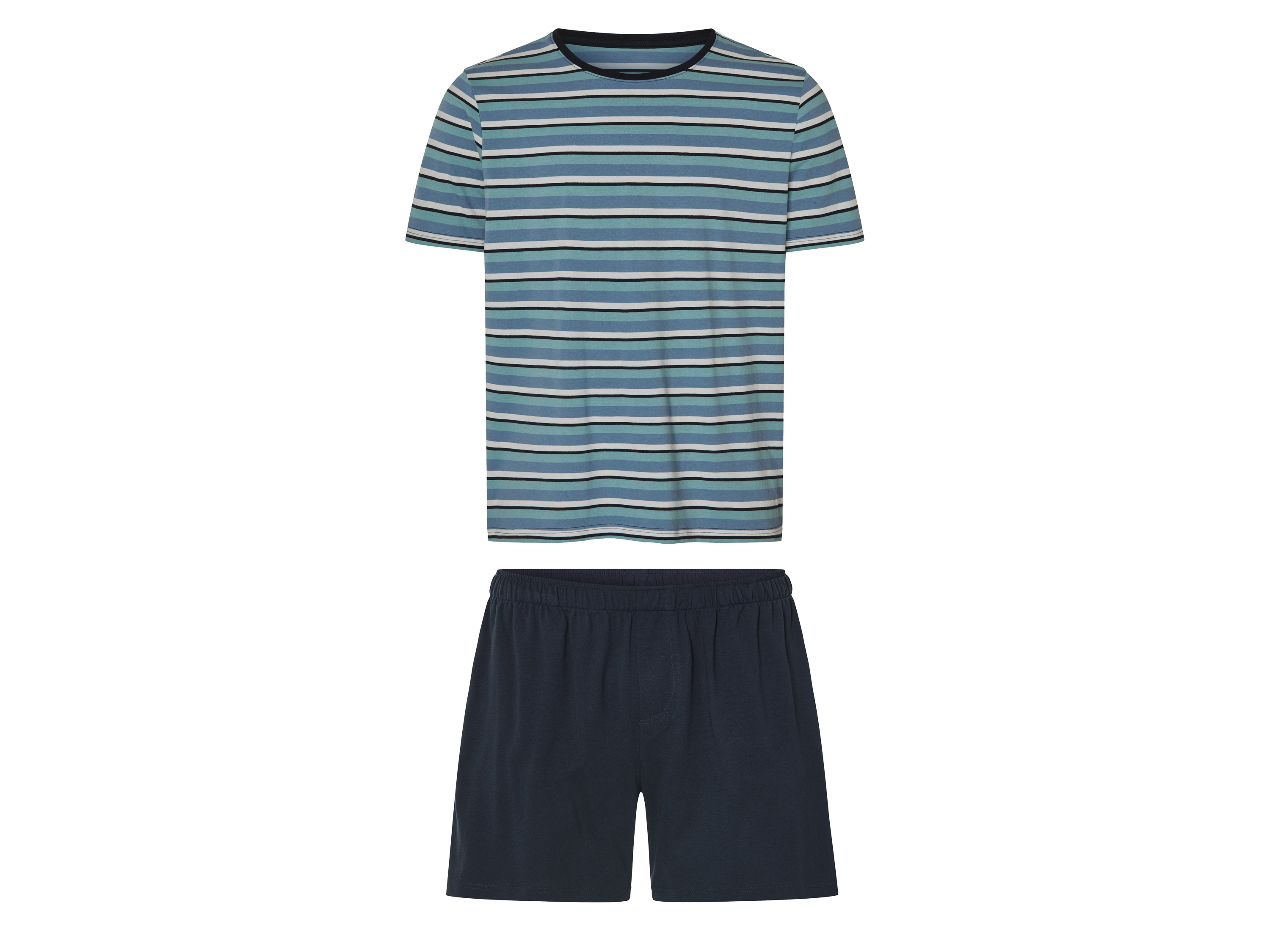 esmara Men Piżama męska z bawełny Niebieski w paski, S 44/46