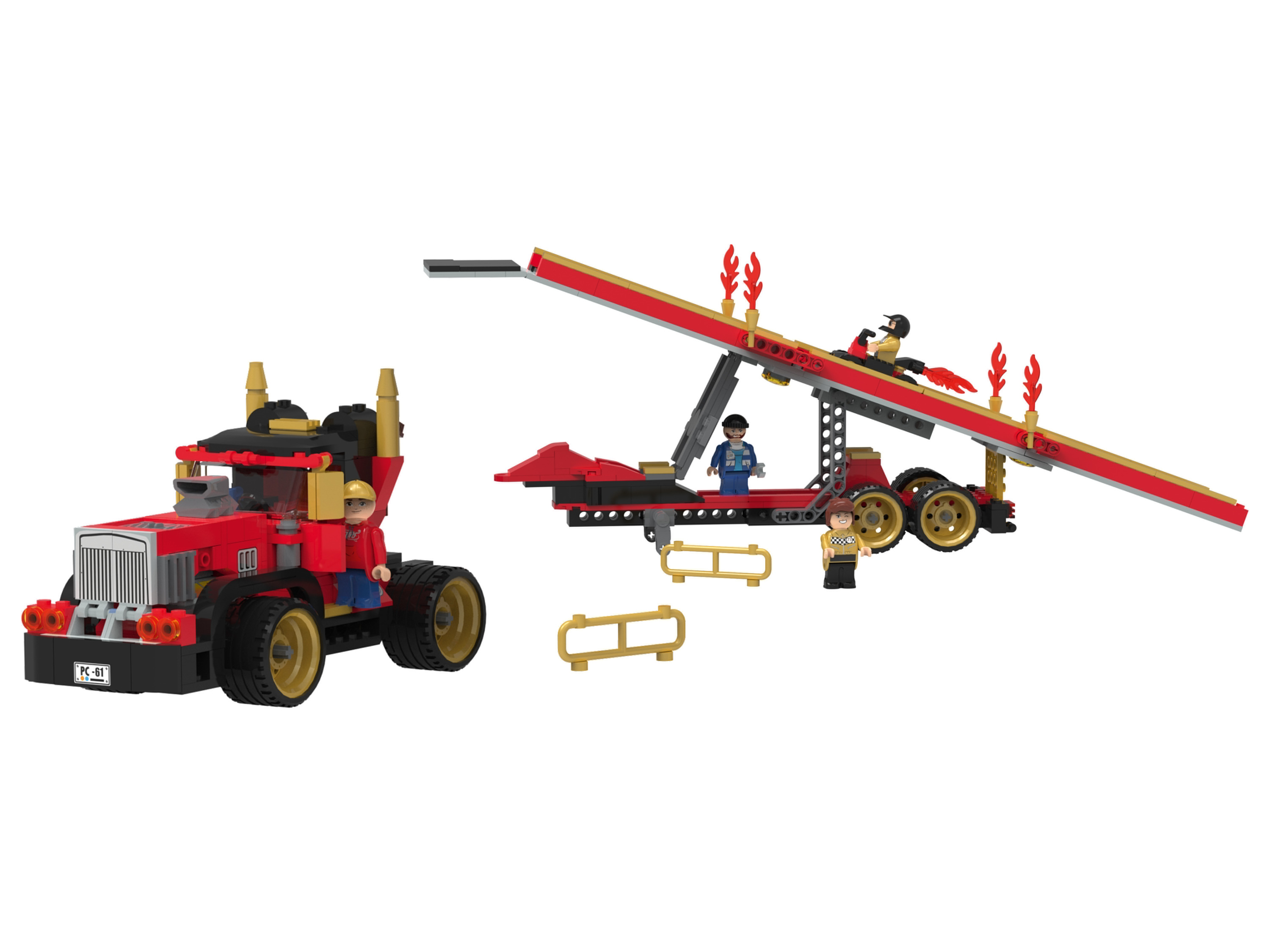 Playtive Clippys Pojazd z klocków Clippys Ciężarówka kaskaderska