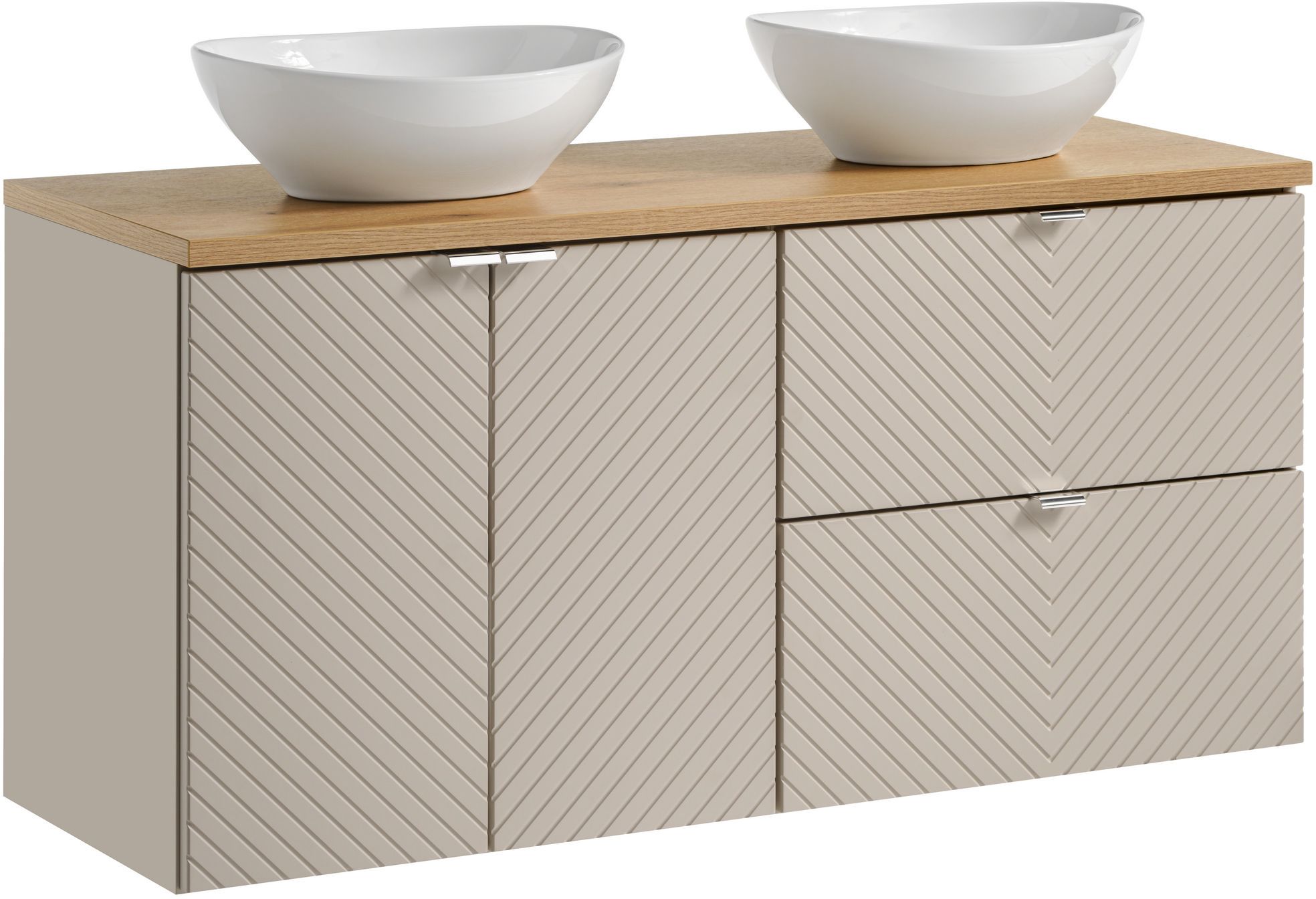 Darmowa Dostawa - Umywalka z szafką i blatem 120 cm beżową Comad Viva Cashmere SETVICBOAK120CMDSUNLOLAGW