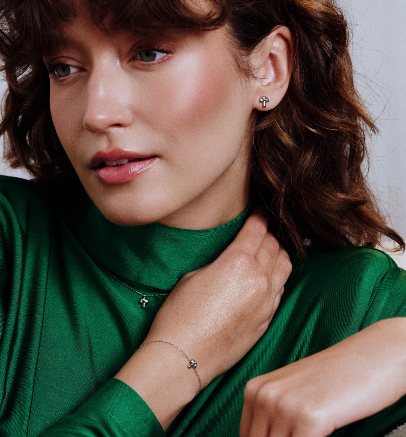 Zestaw biżuterii z motywem grzybka ZN0027