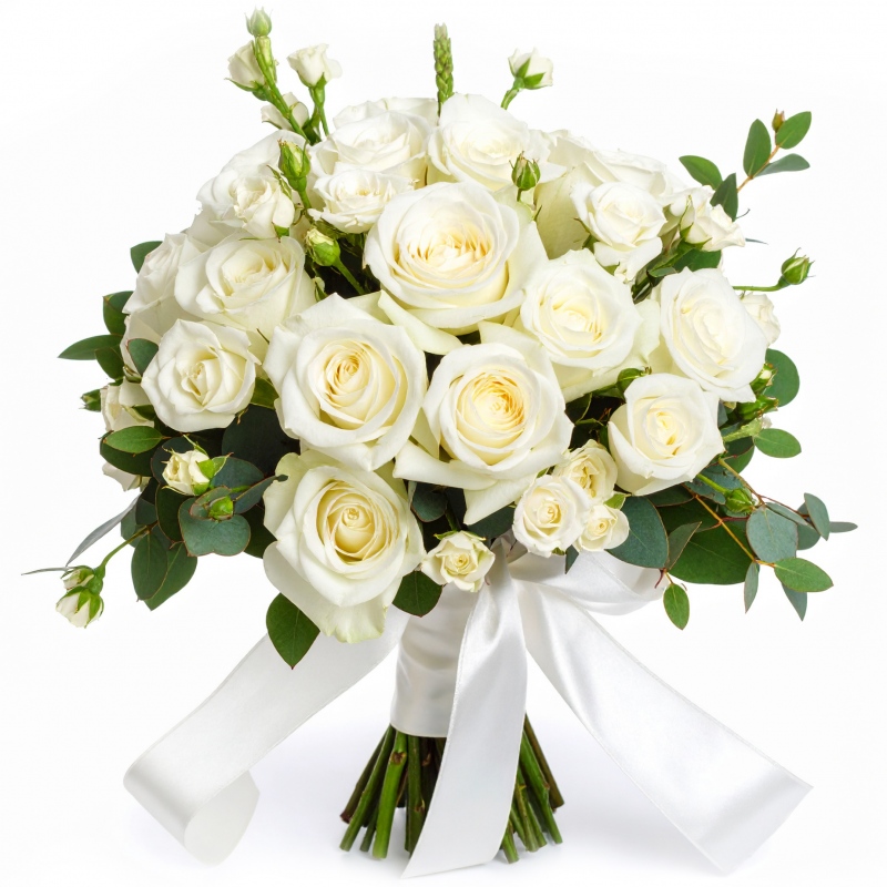 Bukiet ślubny biały