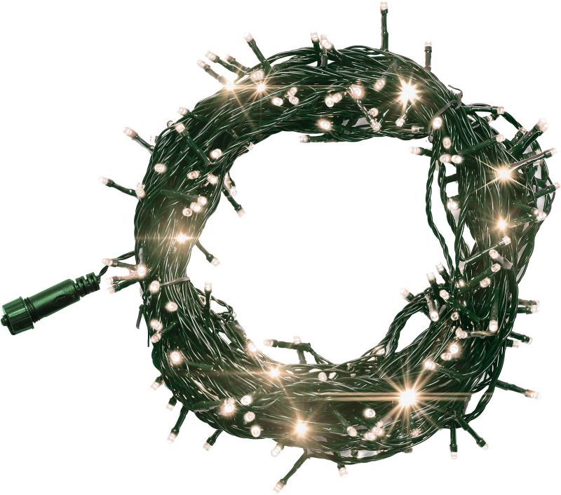 Lampki 100 LED Bulinex 9,9 m flesz z dodatkowym gniazdem barwa ciepła biała