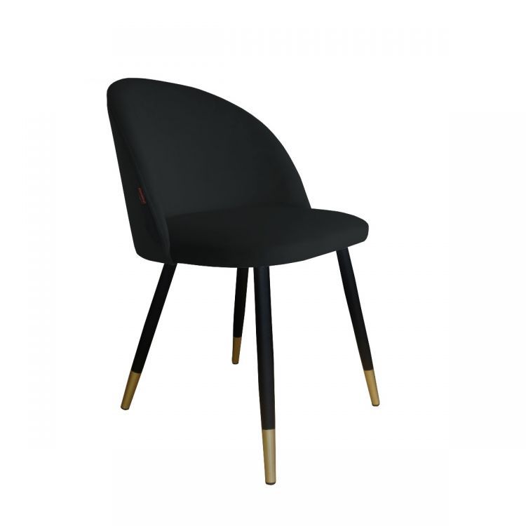 Krzesło CLAUDINE 1 VELVET GOLD czarne ATOS 1 szt.