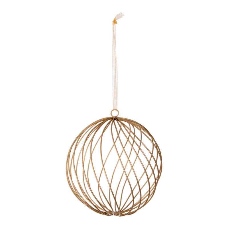 Bombka druciana złota