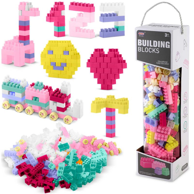 Klocki plastikowe konstrukcyjne Ricokids RK-761 zestaw 300 elementów różowe 1szt.