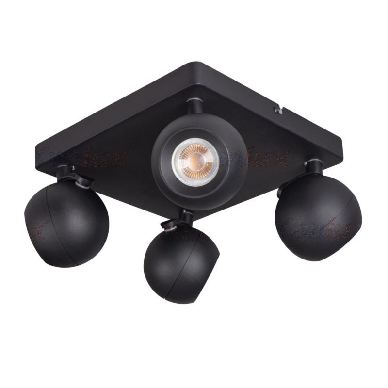 Lampa sufitowa Kanlux Galoba czarna 4 x GU10 x 35W wym: 24 x 24 cm - 1 szt.