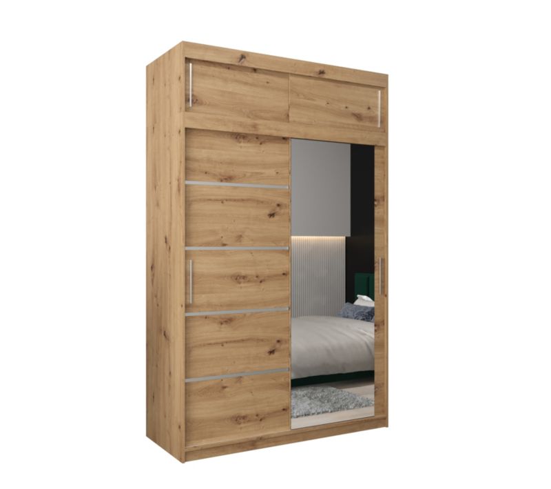 Szafa przesuwna Abiks Verona 2 150 artisan + artisan z nadstawką 1 szt.