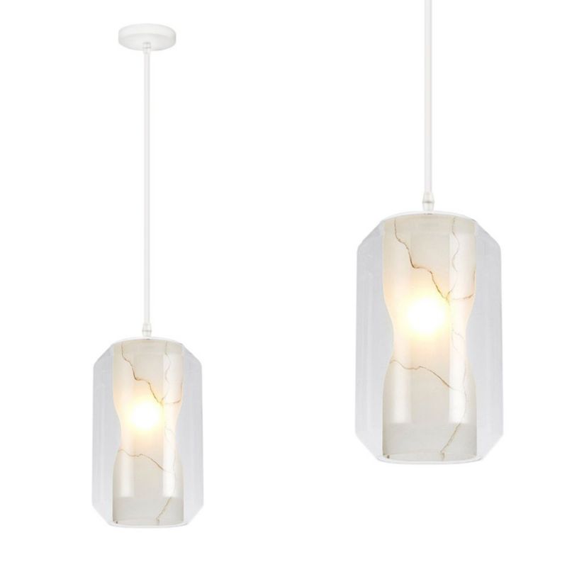 Lampa Sufitowa Wisząca Toolight App909-1Cp Marble Transparentny 1 Szt