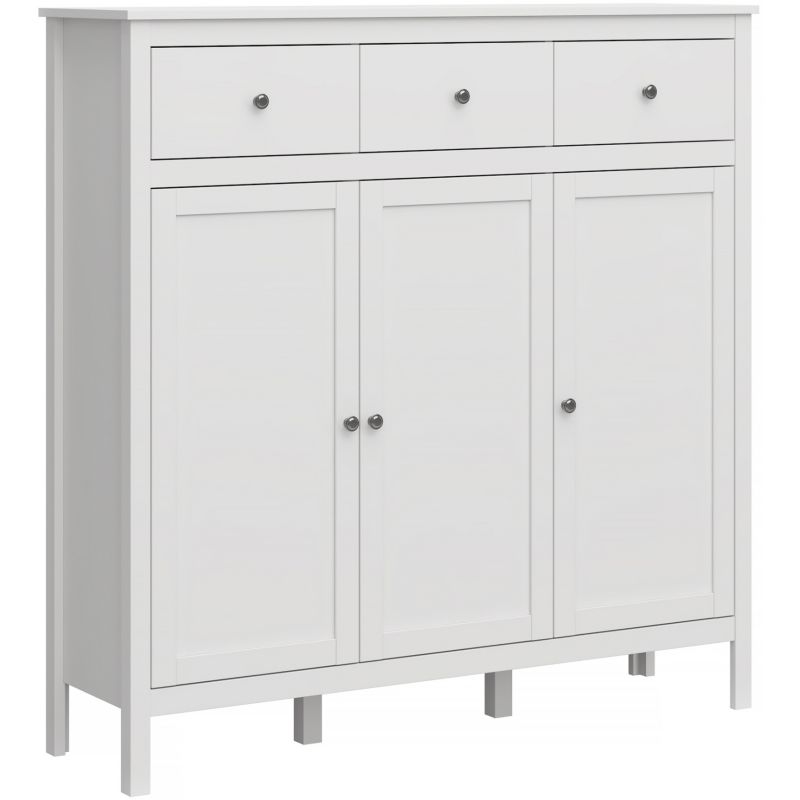 Komoda AZURA Mebel Elite Biała z Szufladami 132cm do Salonu Skandynawska 1 szt