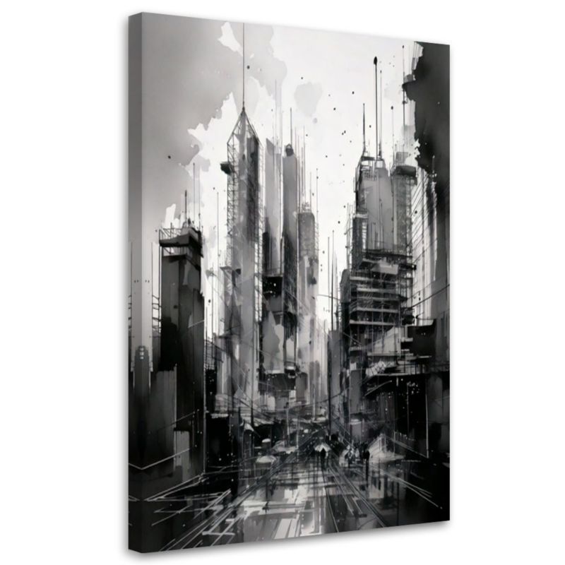 Obraz do salonu Feeby Miasto Architektura Akwarela 40x60cm 1szt