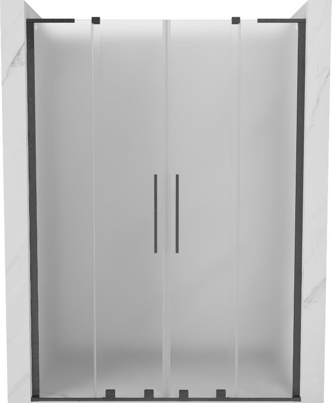 Drzwi prysznicowe rozsuwane Mexen Velar L szron gun gray 140 cm 1 szt.