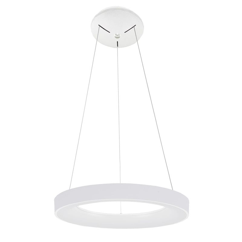 Lampa sufitowa wisząca Italux Giulia 8618 biała nowoczesna wbudowany LED 40W 1 szt.