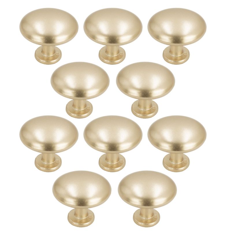 10 x Gałka meblowa B&B okrągła metalowa złota 10 szt