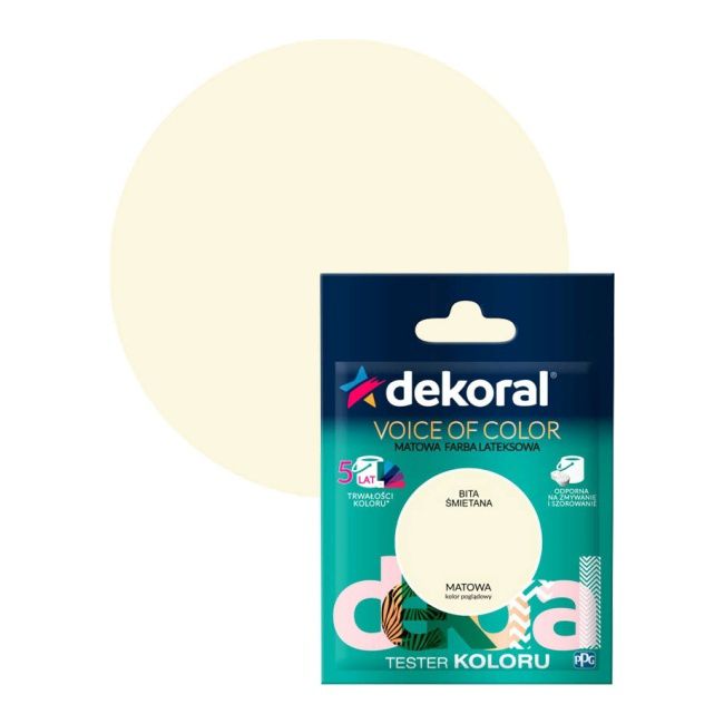 Testerfarby kolorowej Dekoral Voice of Color bita śmietana 0,05 l